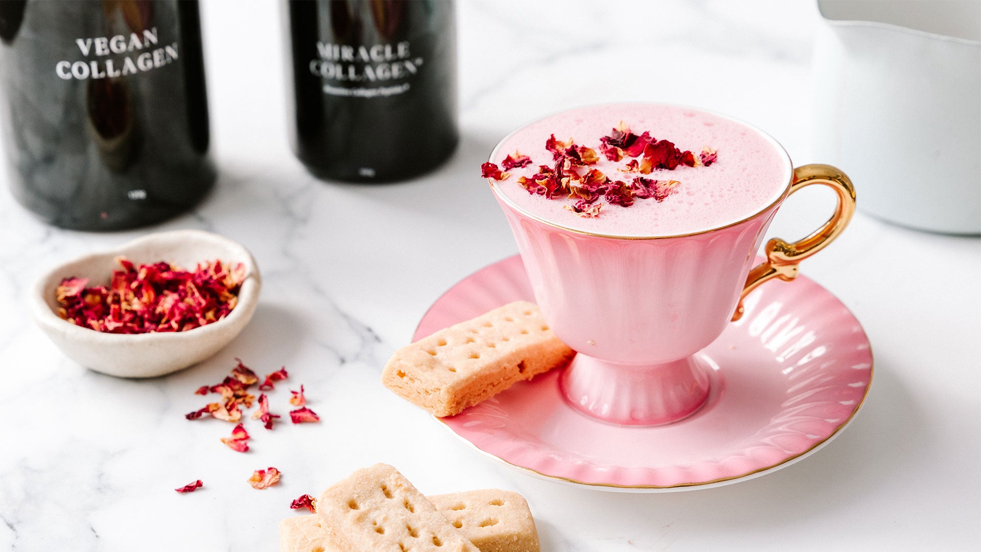 Creamy Collagen Pink Latte - I M B I B E